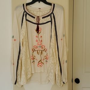 Free People embroidered blouse